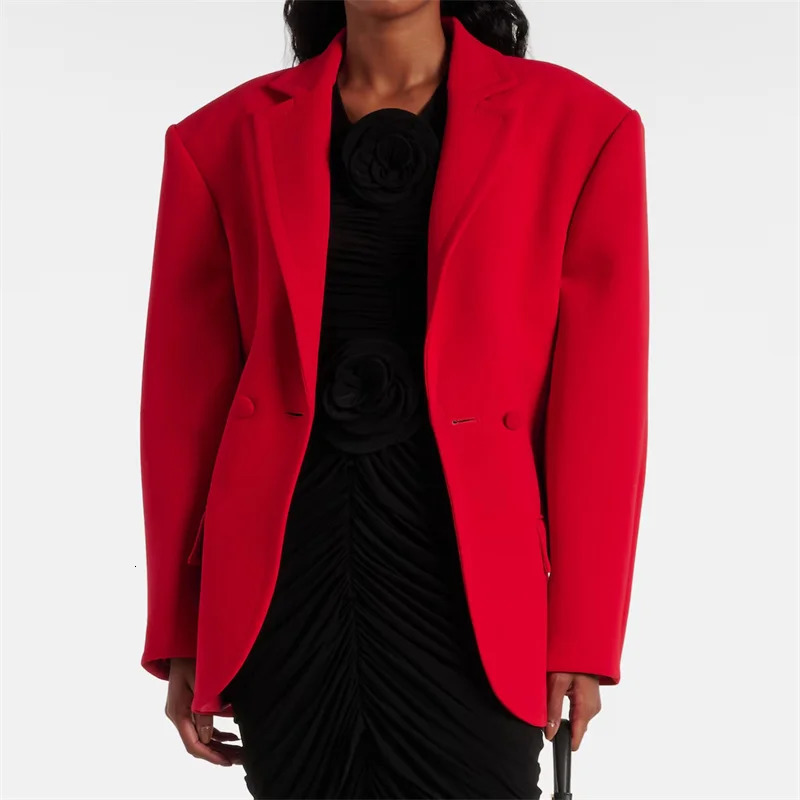 womens blazer autumn in outerwears double breasted slim fit Womens suit jacket High quality long sleeved top 241112