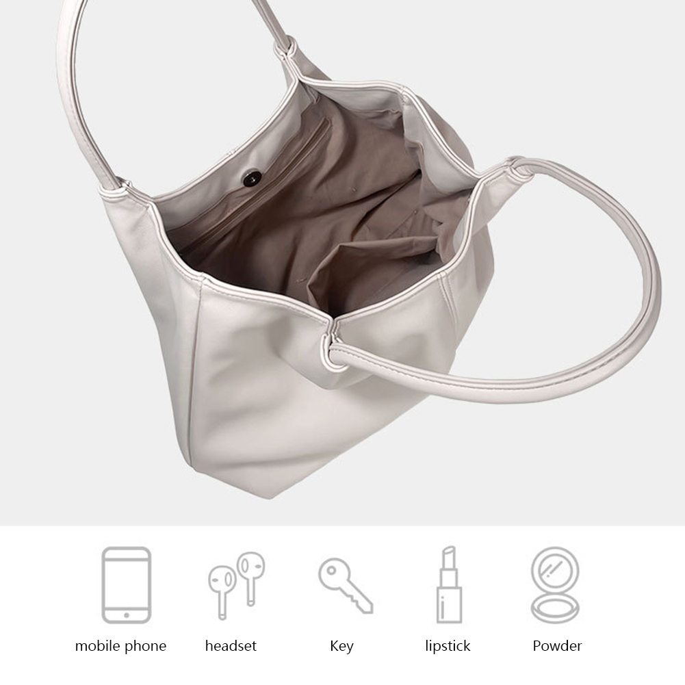 Women Shoulder Bag Luxury Designer PU Leather Tote Bag Vintage Clutch y2k Bags Simple Big Handbags for Women Large Capacity Pack