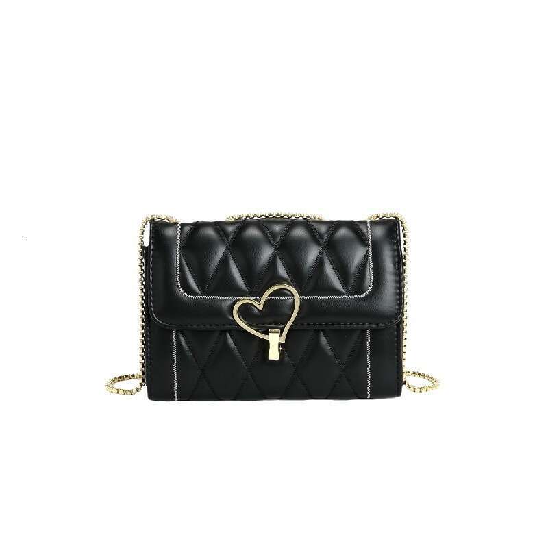 2024 winter new net red fashion dia chain metal love shoulder crossbody bag