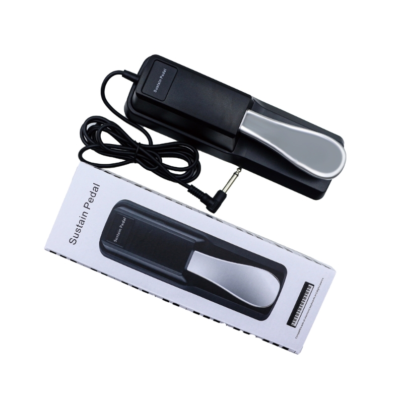 Piano Sustain Pedal Damper Pedal Polarity Switch Sustain Pedal Foot Switch 6.5mm Plug for Digital Piano MIDI Keyboard