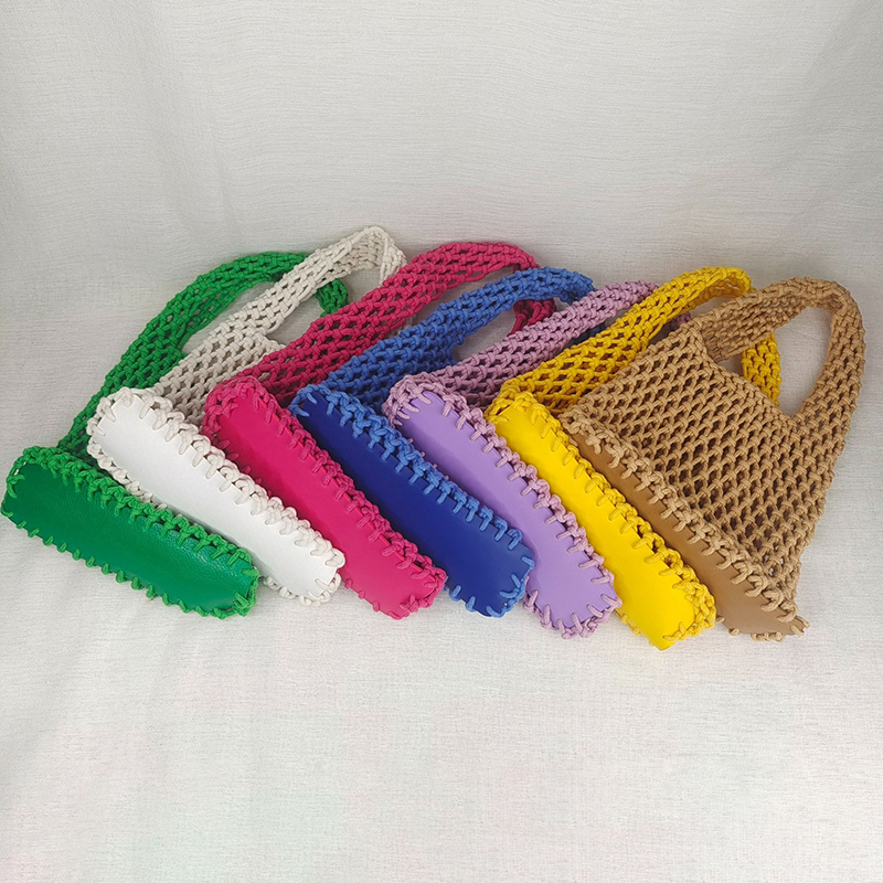 Summer Grass Rope Hollow Hand Knitted Women's Hollow Knitted Handbag