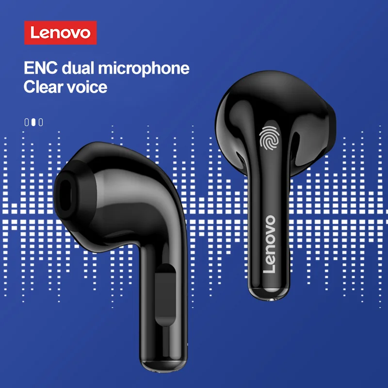 Lenovo LP12 Wireless Bluetooth Headphones with Dual Mics ENC Noise Reduction TWS Bluetooth 5.1 Earphones Touch Control Earbuds