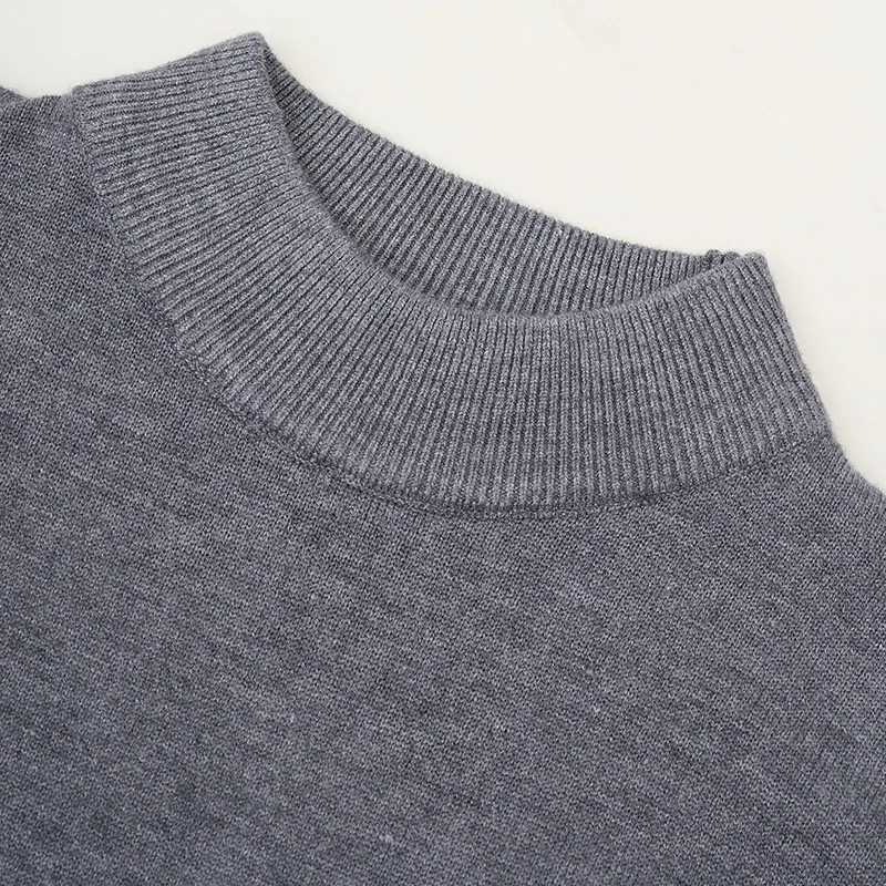 Mens winter sweater brand casual and comfortable half neck knitted sweater W2411111