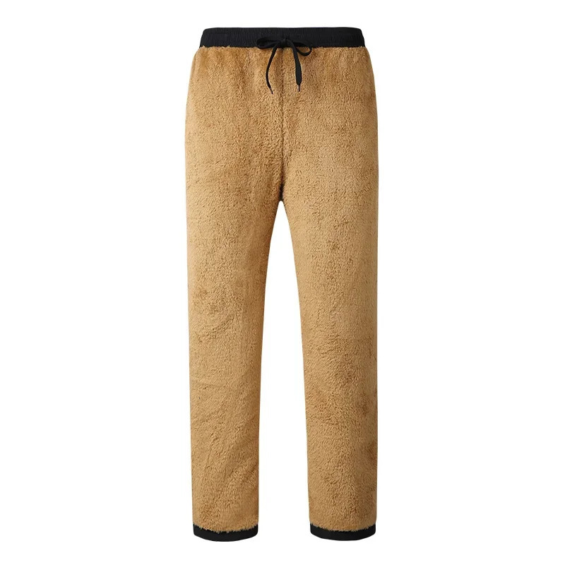 Lamb wool cashmere pants for men Joggers Sweatpants mens Casual Thickened Wool trousers Comfortable Warm 241112