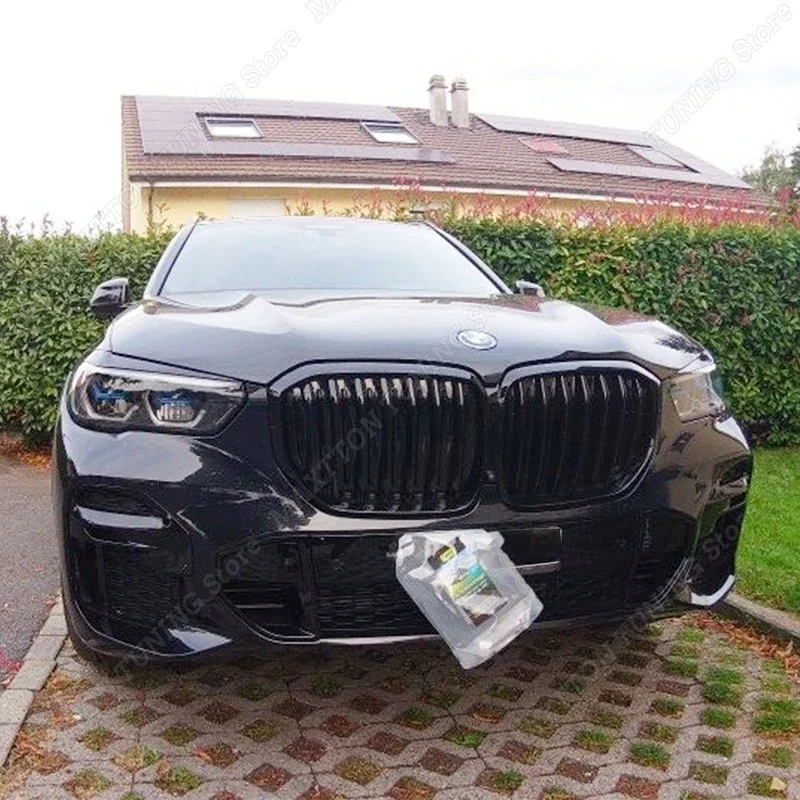 For X5 G05 X6 G06 30i 30d 35i 35d M50i M50d 2018-2023+ Car Headlights Eyebrow Eyelids Cover Gloss Black Body Kit Tuning ABS