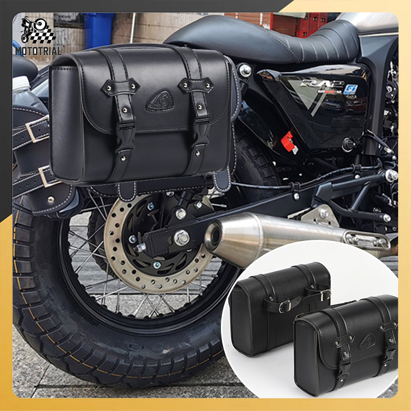 Motorcycle For Harley Retro Motor Vehicle Universal Side Lage Multifunctional Rear Seat Waterproof Hanging Bag Storage