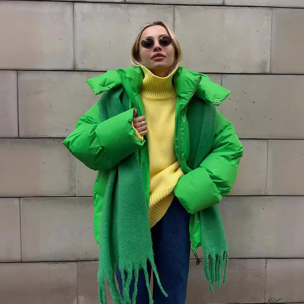 Womens down jacket warm fashionable loose and comfortable pure cotton jacket autumn casual simple daily jacket 241112