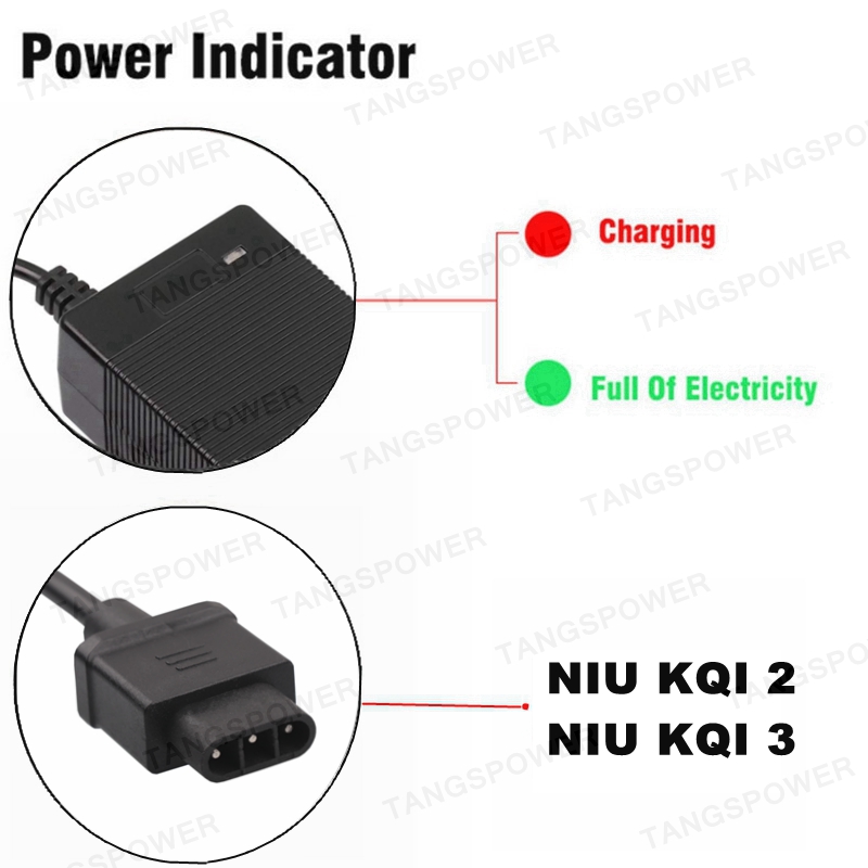 53.5V 2A Battery Charger For NIU KQI 2 KQI 3 Electric Scooter Power Adapter Electric Bike Accessories Fast Charging High Quality