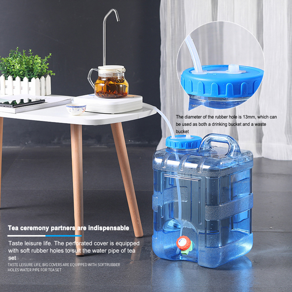 18/20/22L Water Carrier Tank Food Grade Water Storage Bucket Large-Capacity with Faucet Outdoor Accessories for Hiking Fishing 834c9
