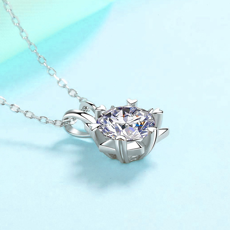 JoyceJelly Sterling Sier Moissanite Dia Jewelry Set For Women Snowflake Earrings Pendant Necklace Wedding Sets bf093