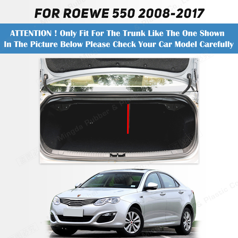 Auto Full Coverage Trunk Mat For Roewe 550 2008-2017 16 15 14 13 12 11 10 09 Car Boot Cover Pad Interior Protector Accessories 86689