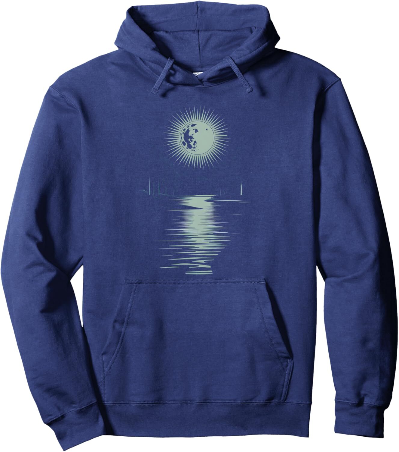 Hoodie for Mens Womens Moonlit Lake Wilderness Nature Lovers Apparel Graphic Pullover Hoodie Graphic Hoodies sweatshirt