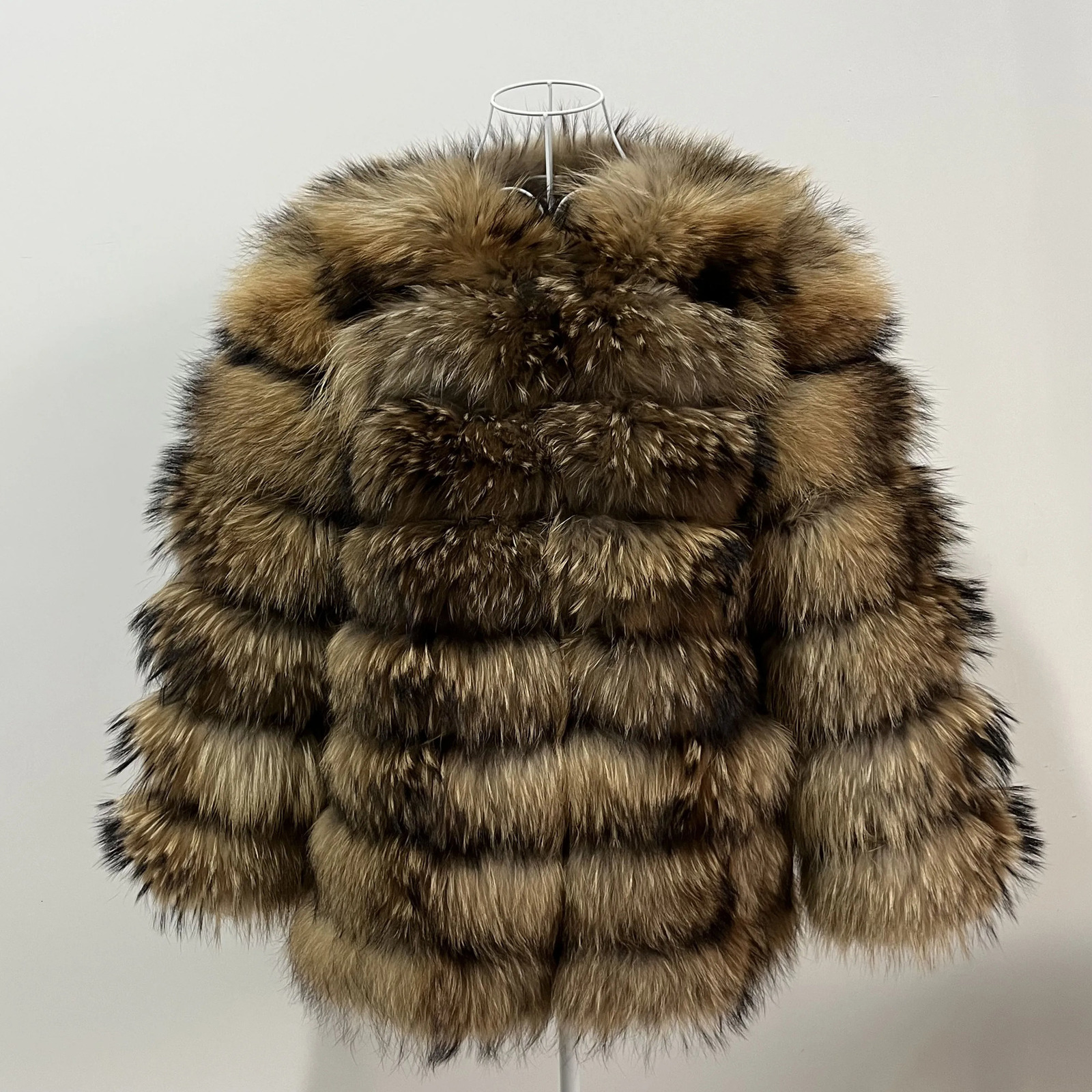 Natural Real Fur Coat For Womens Warm Winter Vest Furry Clothe Outerwear large size 2024Girls Jacket 241112