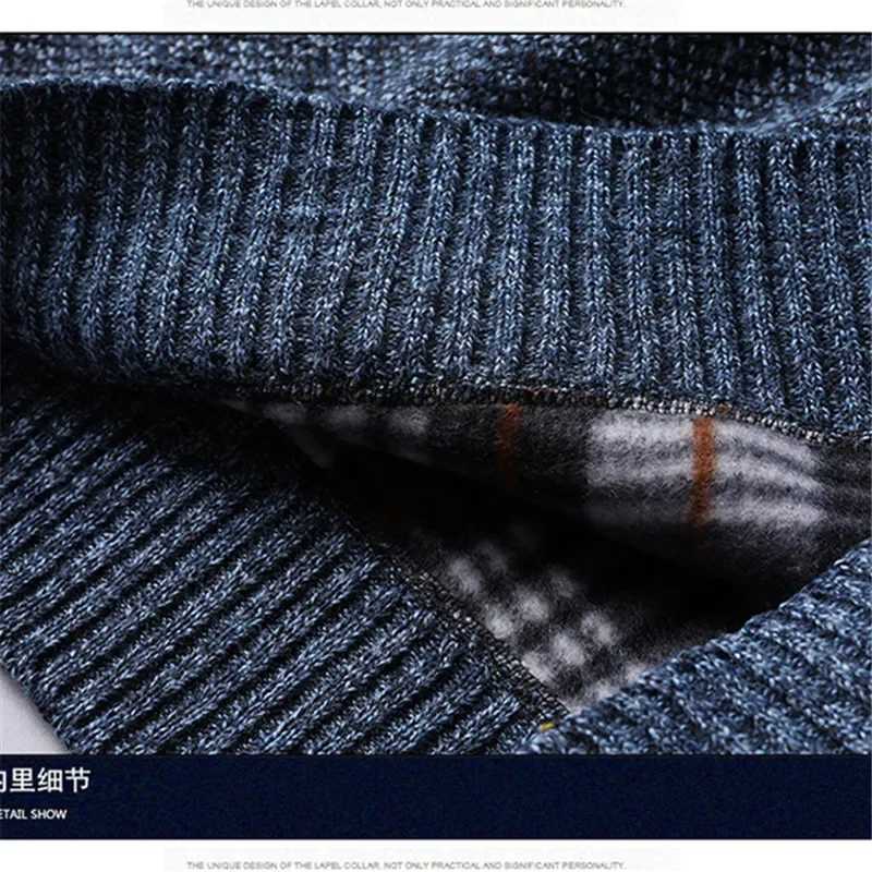Winter mens thick wool sweater half zipper turtle neck mens high-quality ultra-thin knitted ultra-fine wool sweater W2411111