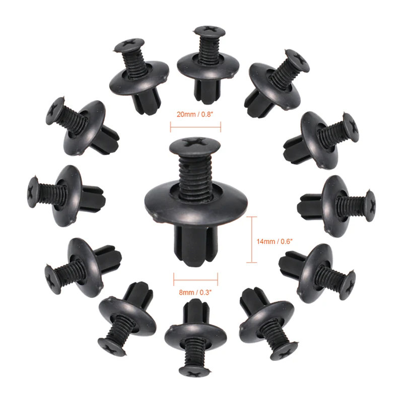 10/20/50pcs Auto Vehicle Bumpers Clips Retainers Fasteners Rivet Door Panel Fender Liner Universal Fit for All Car