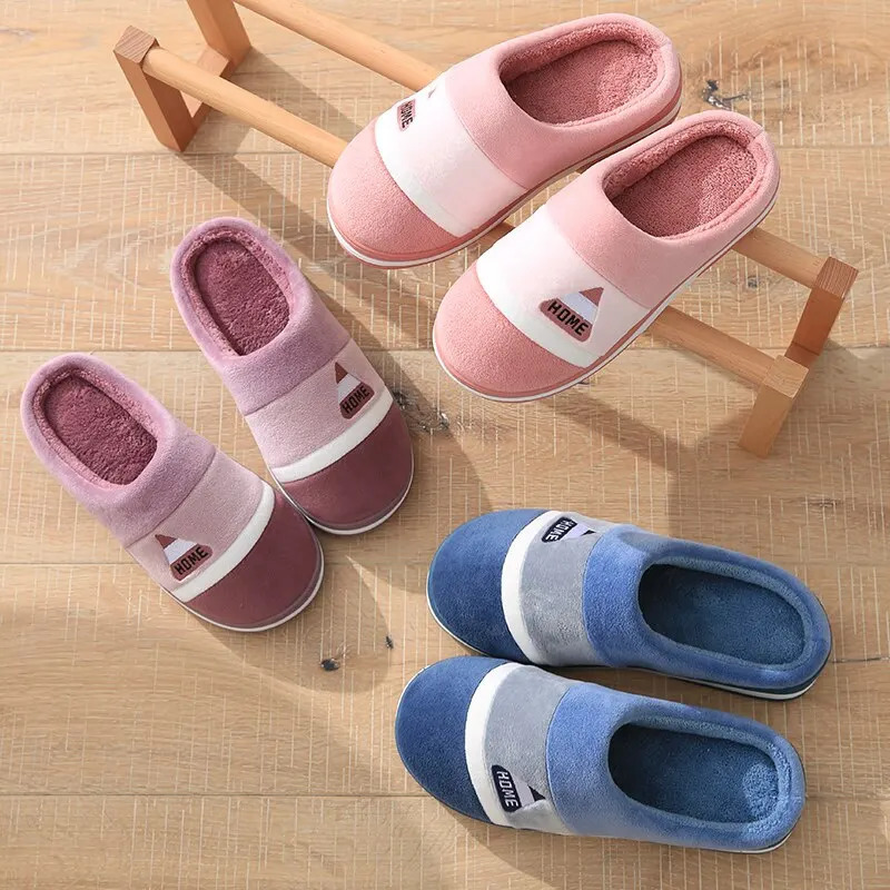 Feslishoet Winter Women Slippers Waterproof Warm TPR Plush Slides Home Thick Sole Non-Slip Solid Sandals Indoor and Outdoor 241112