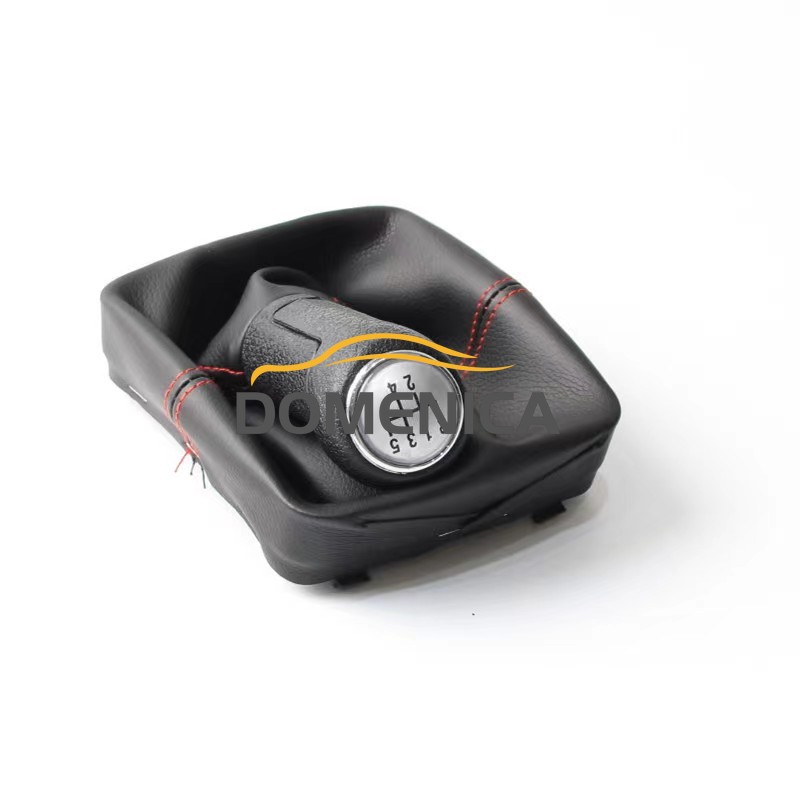 New 5 Speed For VW Polo 9N 9N2 (2002-2009) Car Styling Manual Gear Shift Knob Lever Gaiter Leather Boot Cover Case dfe32