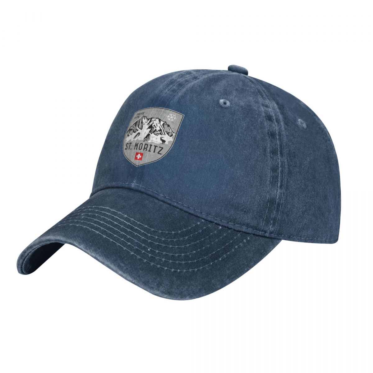 St. Moritz Switzerland Emblem Baseball Cap Hiking Hat Male Trucker Hat Women'S Hat Men'S