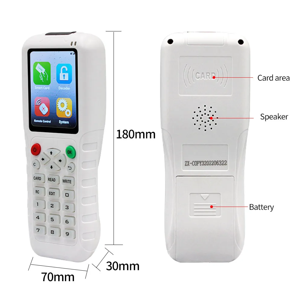 RFID Copier NFC Card Reader Writer Duplicator Cloner 125KHz 13.56 Rfid Key Fob Programmer T5577 UID Rewritable Key Cards USB