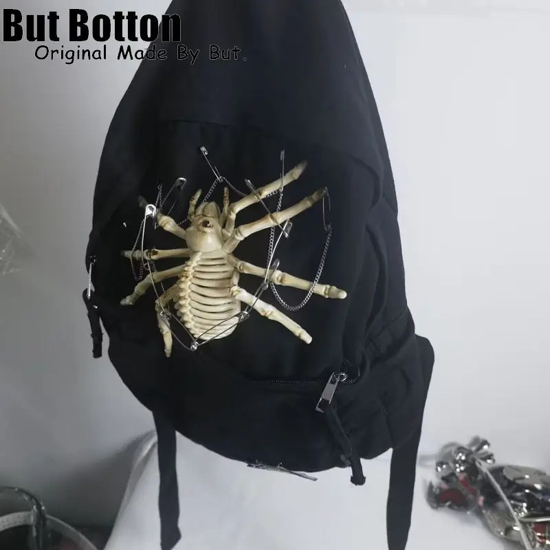 Large capacity backpack student Gothic punk Y2K harajuku subculture street clothing school bag gift 241111