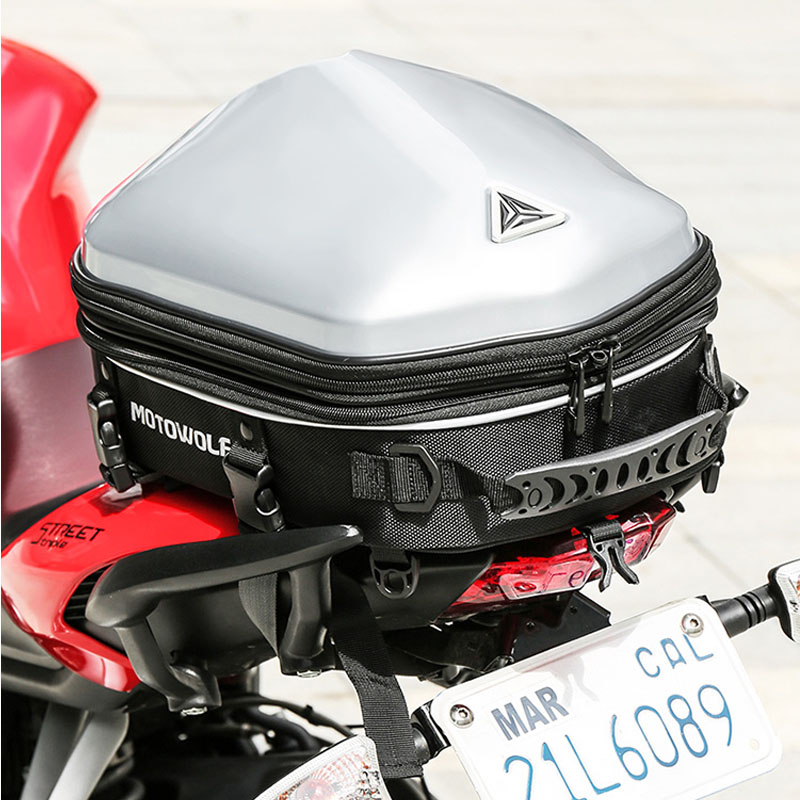 Waterproof Motorcycle Rear Moto Seat Tail Pack Helmet Shoulder Bag High Capacity For HONDA Suzuki