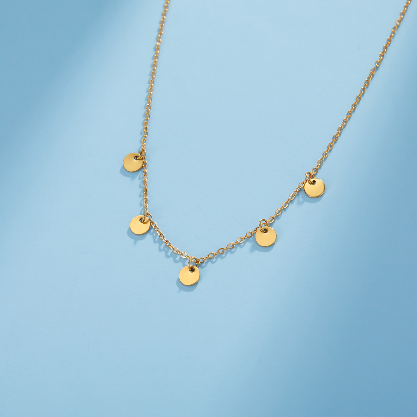 Skyrim Korean Round Circle Pendants Choker Necklace Women Girls Minimalist Neck Chains Geometric Trendy Jewelry Birthday Gift 08ff6 5 89714