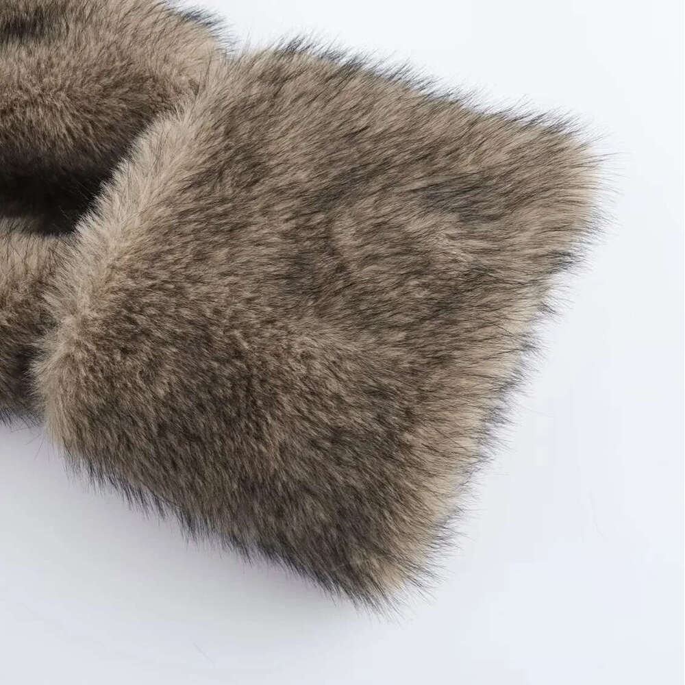 shanshi fur coat women Wind autumn and winter women's fashion street artificial effect fur high neck hoodie top