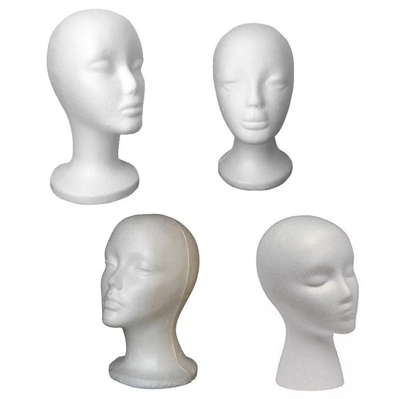 Foam Dummy Head Model Mannequin Head Female Male Hat Glasses Wig Display Props Bubble Mannequin Head
