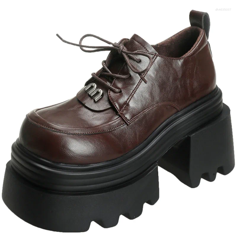 Dress Shoes British Style Round Toe Woman Flats Autumn Loafers With Fur Shallow Mouth Clogs Platform Oxfords Casual Female Sneakers Pr hurenlakeshoes