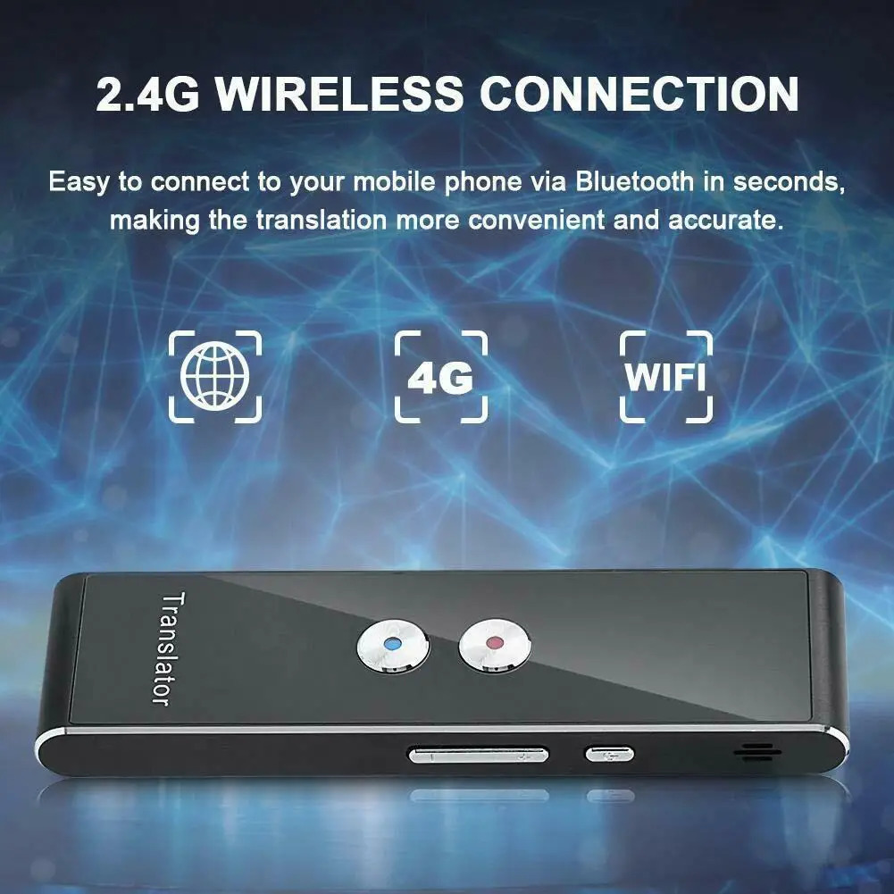 Wireless Voice Translate in 40 languages Multi Smart Instant Translated in 2 ways Real Time Voice Translator for Business Travel Study 241112ww