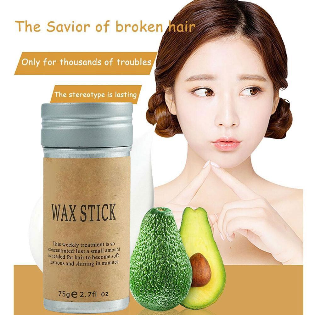 5PCS Broken Hair Artifact Hair Wax Stick Gel Cream Styling Hair Frizz Fixed Fluffy Children Men And Women Styling Wax 75G