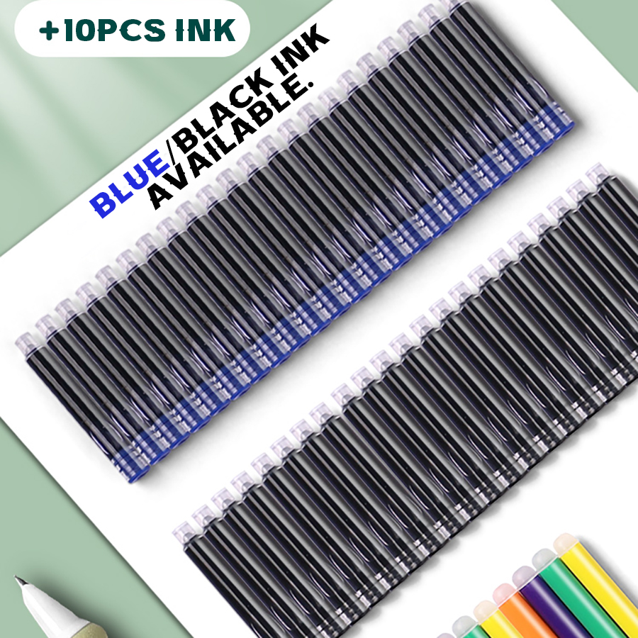 11pcs Fountain Pen Cute Writing Replaceable Ink Sac Stylus Durable Office & School Supplies stationery