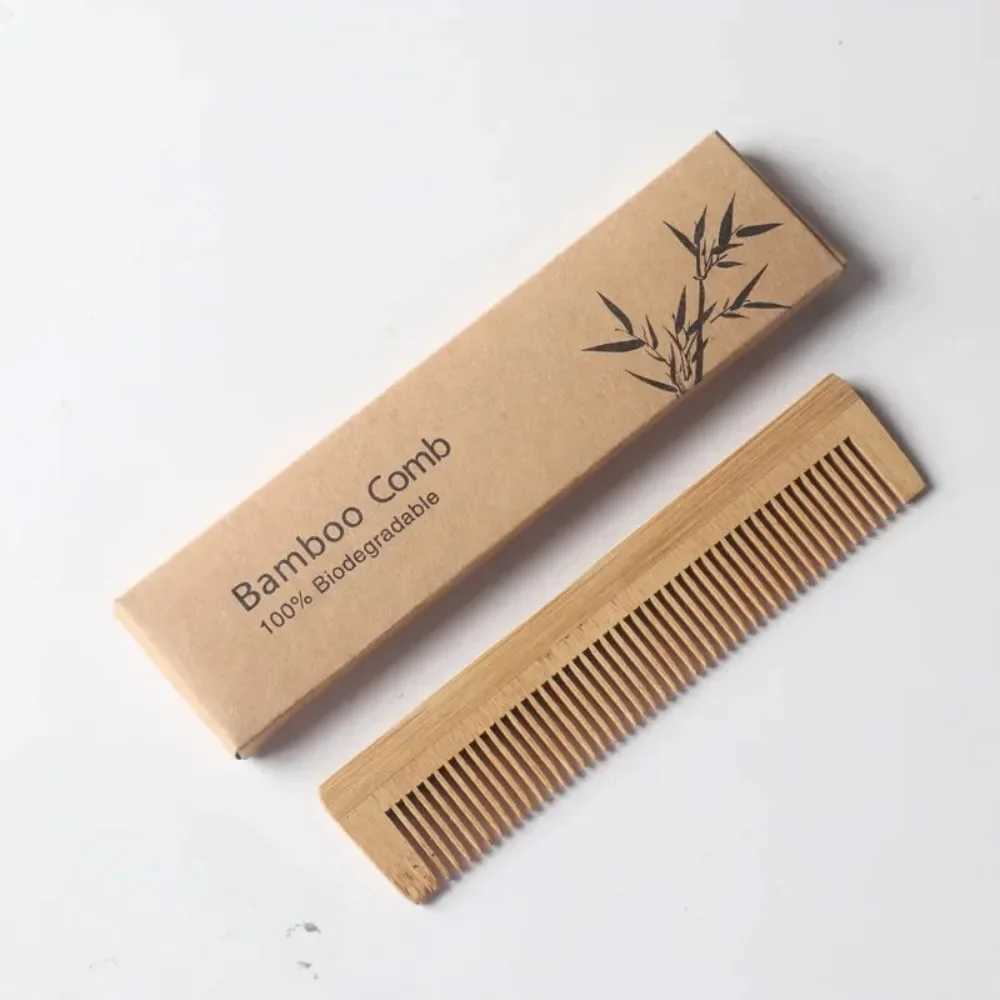 Wooden comb bamboo massage hair comb natural anti-static hair brush hair care massage comb mens hair styling tool W241112
