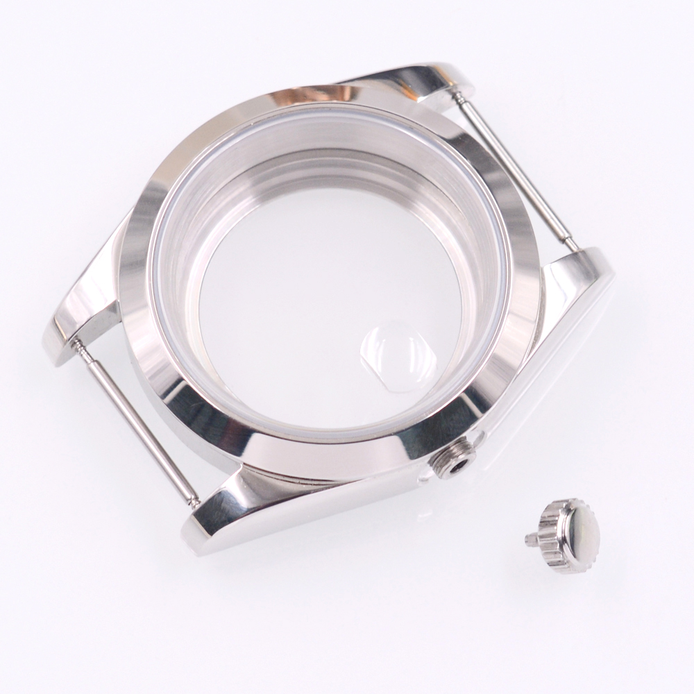 36MM/40MM Sapphire Glass Watch Case Fit NH34 NH35 NH36 PT5000 ETA2824 2836 Miyota 8215 8205 Movement Sier/Rose Gold 011d8