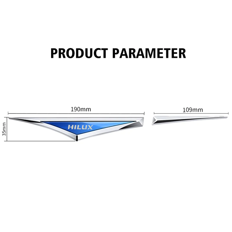 3D Metal Flag Emblem Badge Decals Sticker Car Exterior Accessories for Toyota HILUX