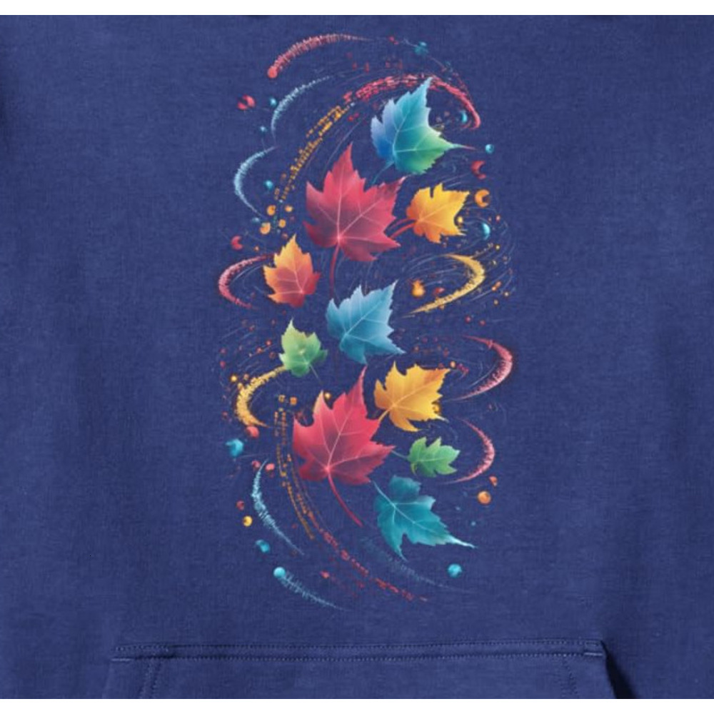 Hoodie for Mens Womens Autumn Fall Season Cool Leaf Swirl Colorful Nature Design Pullover Hoodie Graphic Hoodies sweatshirt