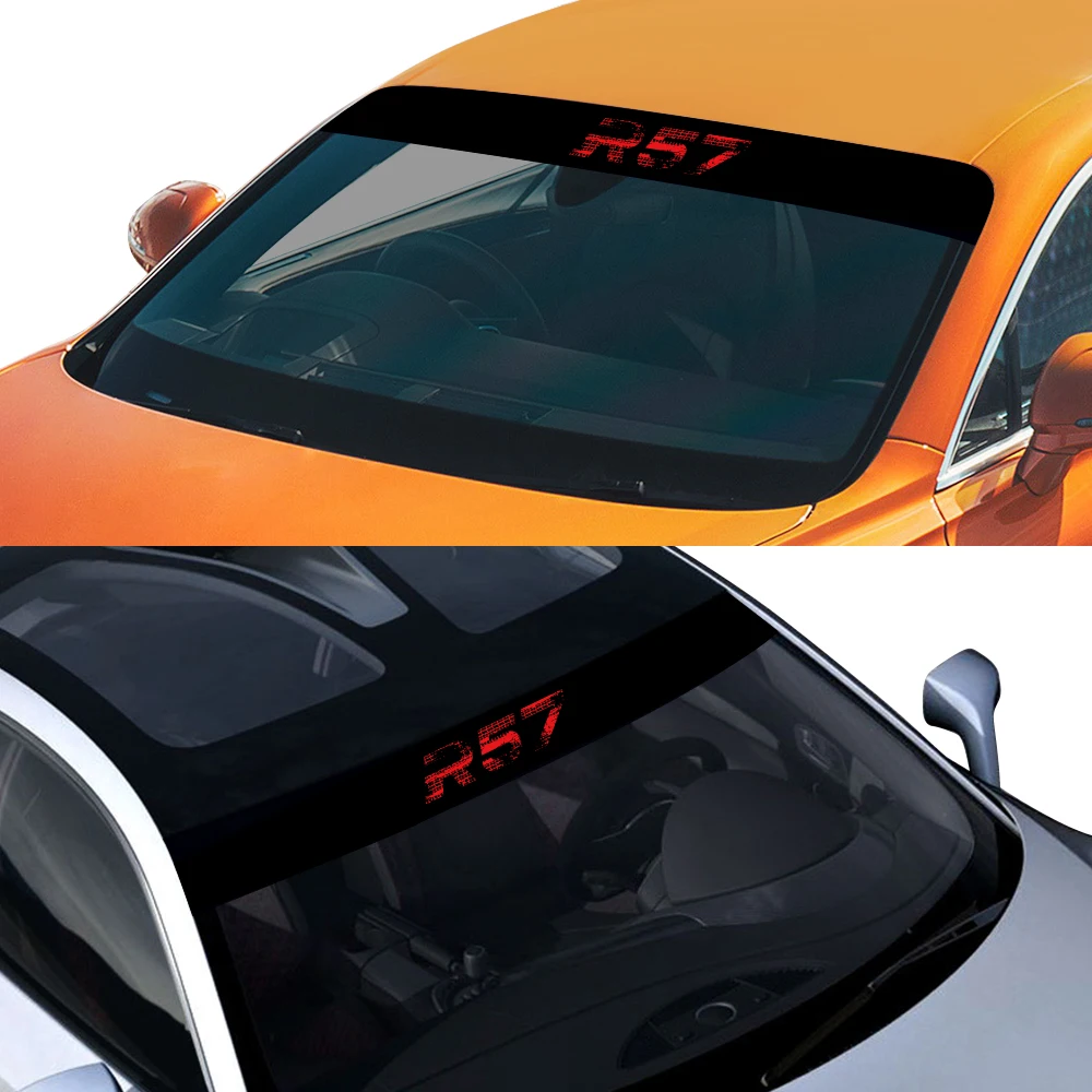 For Mini R50 R52 R53 R55 R56 R57 R58 R59 R60 R61 F54 F55 F56 F57 F60 Car Front Patterned Windshield Stickers Decals Accessories