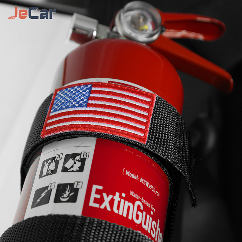 JeCar Universal ABS Oxford Cloth Car Fire Extinguisher Tie Roll Bar Jeep Wrangler JK JKU JL TJ CJ Auto Interior Accessories 1726d