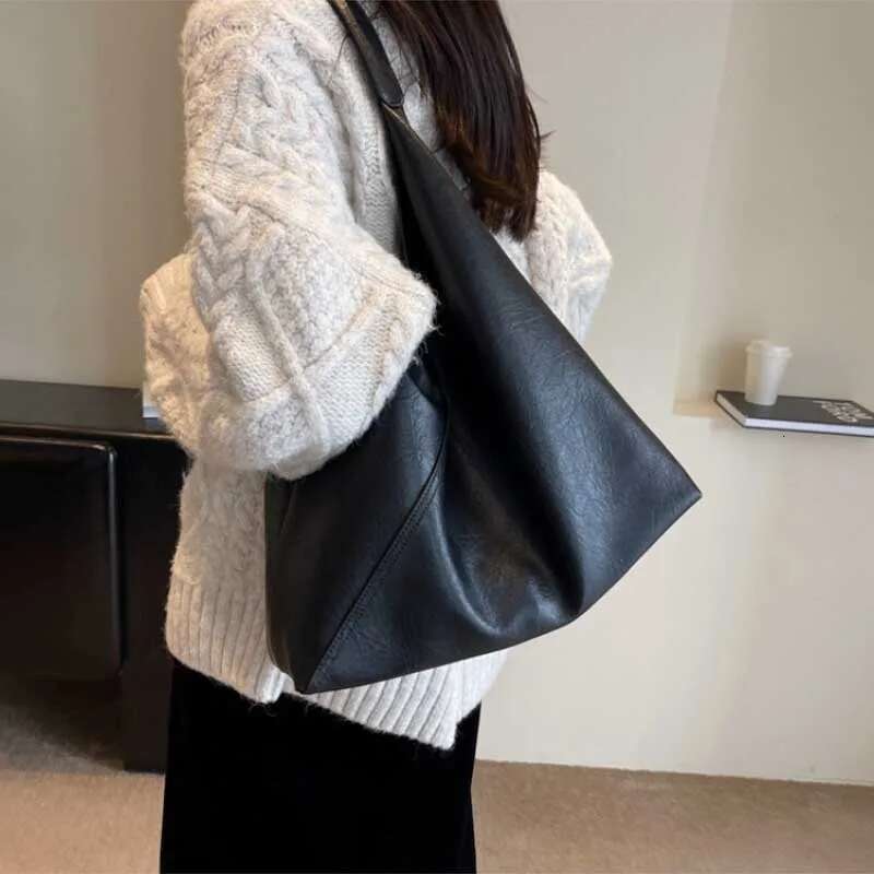 LITTLETON Leather Shoulder Design Fashion for Women 2025 Trend Female Simple Big Underarm Hobo Bag Handbags Purses Tote Bags