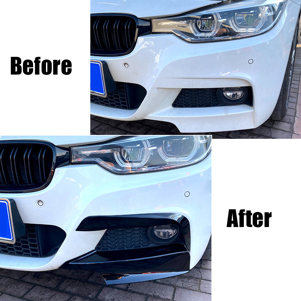 Front Bumper Splitter Trim Cover Lip For 3 Series F30 M Sport 320i 325i 13-2019 Fog Lamp Intake Spoiler