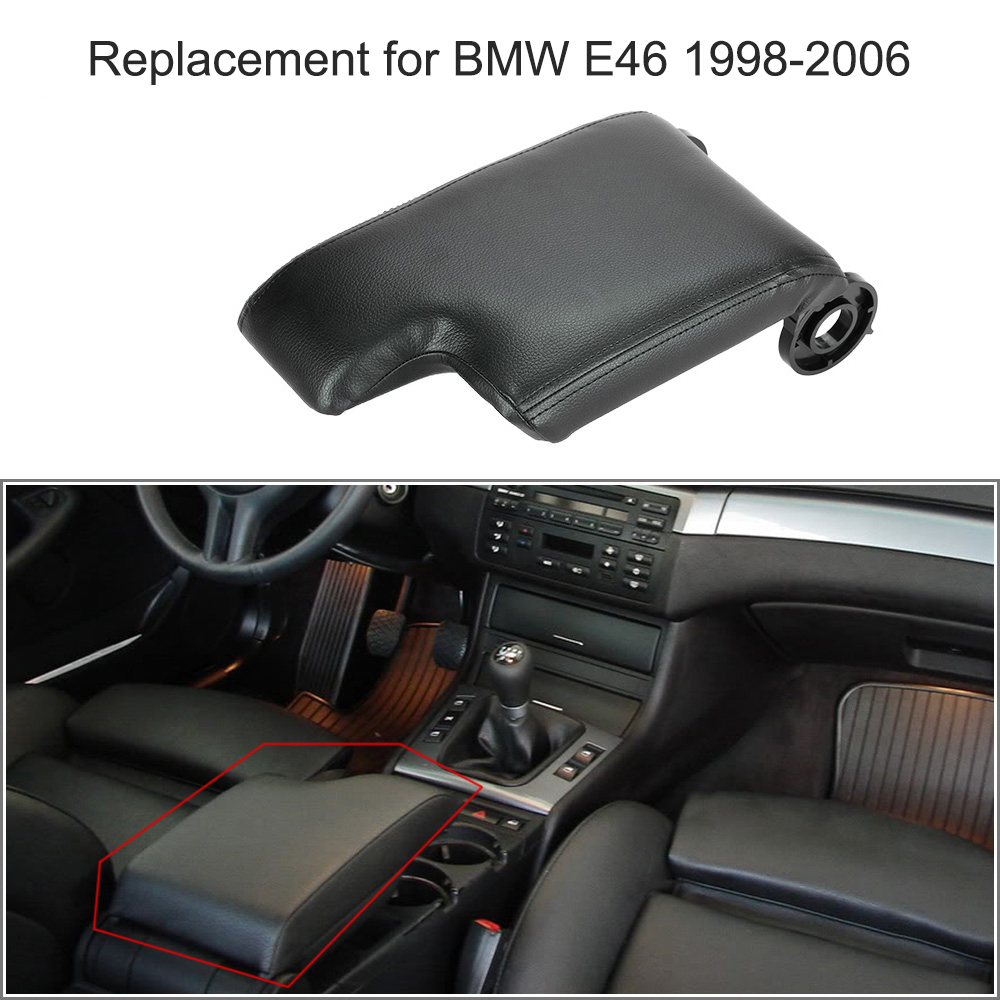 Car Center Console Armrest Cover Replacement Kit for E46 1998-2006 Left Driver