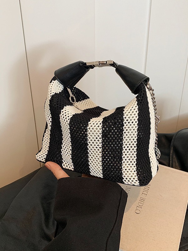 Striped For Bags Handbags Women Versatile Handbag, Shoulder Crossbody Bag, Commuting Dumpling Bag