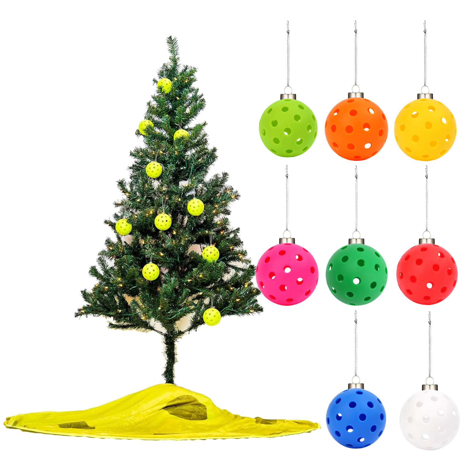 Pickleball Pendant Ornament Set Stylish Unique Christmas Tree Hanging Ornaments for Party Birthday Gifts Handbag Backpack Wallets