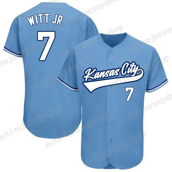 custom 7 Bobby Witt Jr. Baseball Jerseys 16 Bo Jackson 5 George Brett 13 Salvador Perez 17 Nelson Velazquez 9 Vinnie Pasquantino Freddy for fan