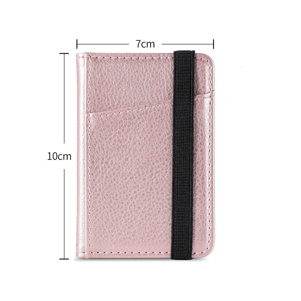 Universal Mobile Phone Card Bag High Quality Leather Adhesive Back Sticker Wallet Creative Multifunctional Card Clip