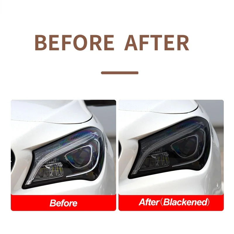 Car Headlight Protective Film Taillight Black Transparent Sticker For Mercedes Benz CLA Class C117 X117 W117 C118 X118 AMG CLA45