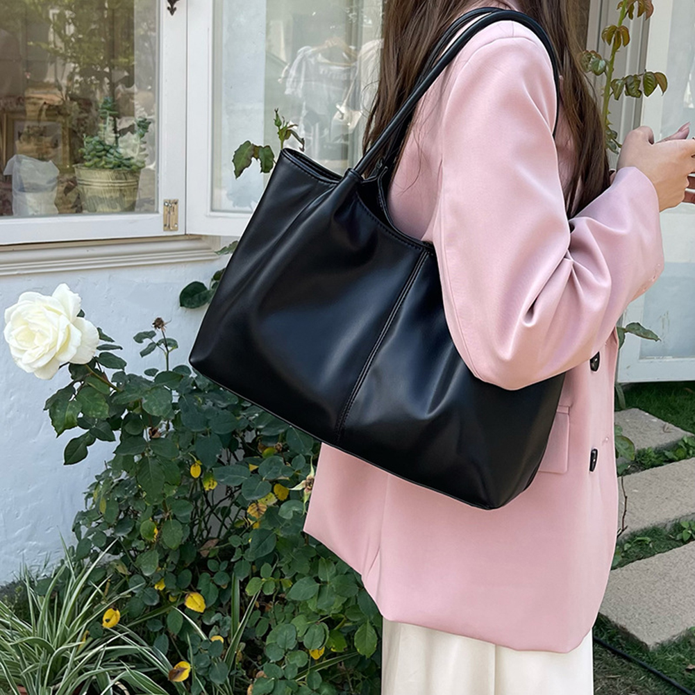 Women Shoulder Bag Luxury Designer PU Leather Tote Bag Vintage Clutch y2k Bags Simple Big Handbags for Women Large Capacity Pack