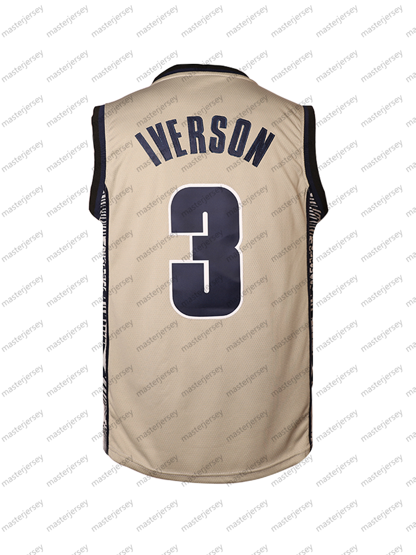 #3 IVERSON Men's Basketball Jersey Sweatshirt - Embroidered Movie Mesh Letters & Numbers, Crew Neck Sleeveless Training Vest, Loose Fit Athletic 
