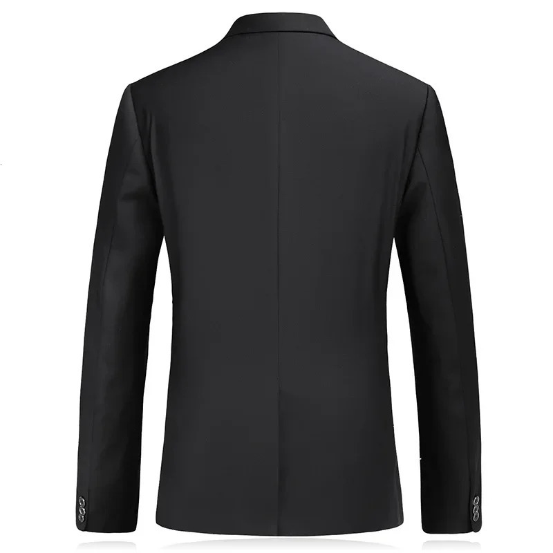 Mens Business Fashion High Quality Gentleman Black 2 Piece Suit Set Blazers Coat Jacket Pants Classic Trousers 240412