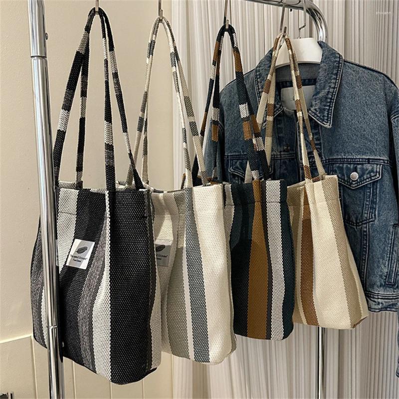 Free Shipping Shoulder Bags Summer For Woman 2024 Stripe Designer Crossbody Shopper Storage Women Casual Canvas Commuter Handbag Designer Bag Luxury B